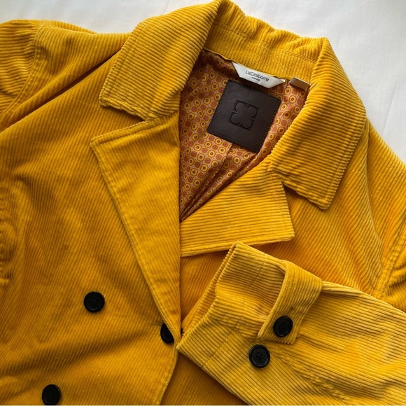 Liz Claiborne Jackets & Blazers - Liz Claiborne Mustard Yellow Corduroy Peacoat Jacket Women’s 2X